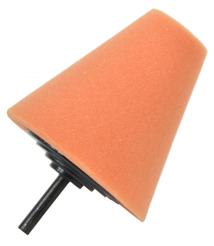 Polierkegel /- Konus orange - Fine Cut - 8cm Länge und 6cm Durchmesser - ADVANTUSE - Autopflegeshop
