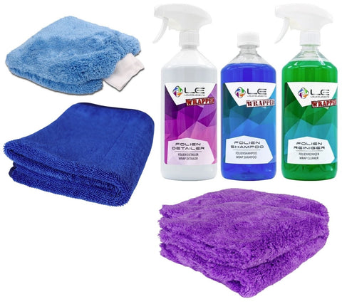 Folienpflege Set - Wrapped - Shampoo, Trockenwäsche und Versiegelung mit Zubehör - ADVANTUSE - Autopflegeshop