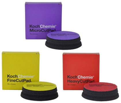 Koch Chemie - Polierpadset 3x 75mm - drei verschiedene Pads in 75mm - ADVANTUSE - Autopflegeshop