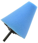 Polierkegel /- Konus blau - Medium Cut - 8cm Länge und 6cm Durchmesser - ADVANTUSE - Autopflegeshop