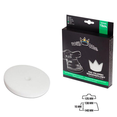 Royal Pads - Thin Pad - weiß - hart/Heavy Cut - 125mm - ADVANTUSE - Autopflegeshop