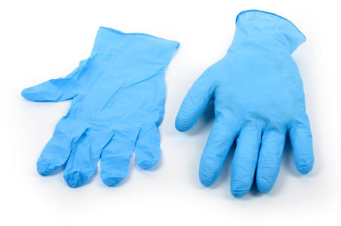 Semy Care - Einmalhandschuhe Nitril - Größe L blau - 1 Paar (2 Handschuhe) - ADVANTUSE - Autopflegeshop