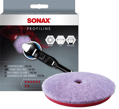 Sonax - Hybrid Wollpad 143 DA - Exzenter Wollpad - 125mm - ADVANTUSE - Autopflegeshop