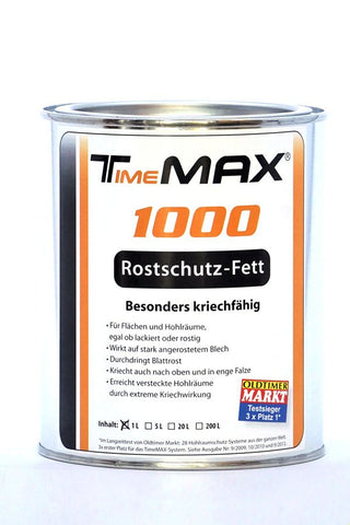 TimeMAX - 1000 Rostschutzfett für ältere Fahrzeuge - sehr kriechfähig - 1L - ADVANTUSE - Autopflegeshop